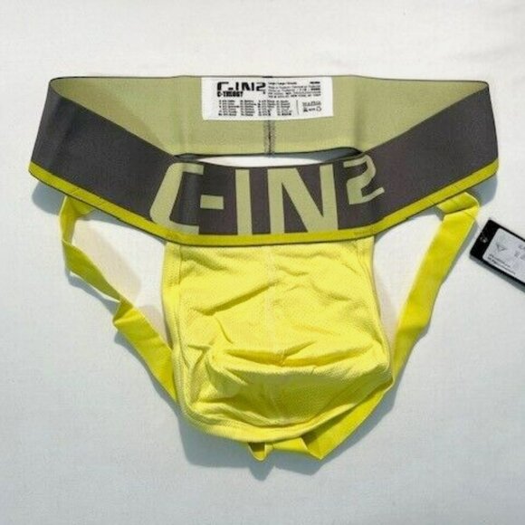 C-IN2 Size "L" Men's C-Theory Athletic Supporter - Yellow/Dark Gray - Jock - Picture 2 of 8